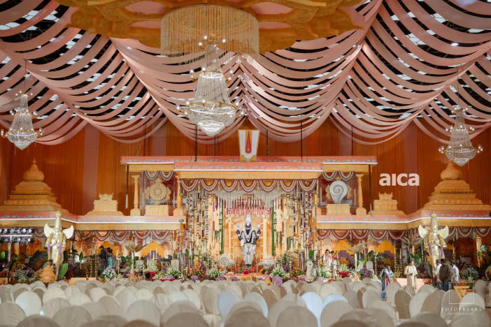 Ananta Vaishnavam Gold and Ivory Wedding by AICA Events